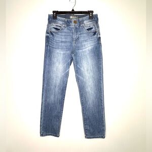 Democracy Ab Solution Slimming Straight Leg Jeans Sz 6 Lt Wash BN23637KE1